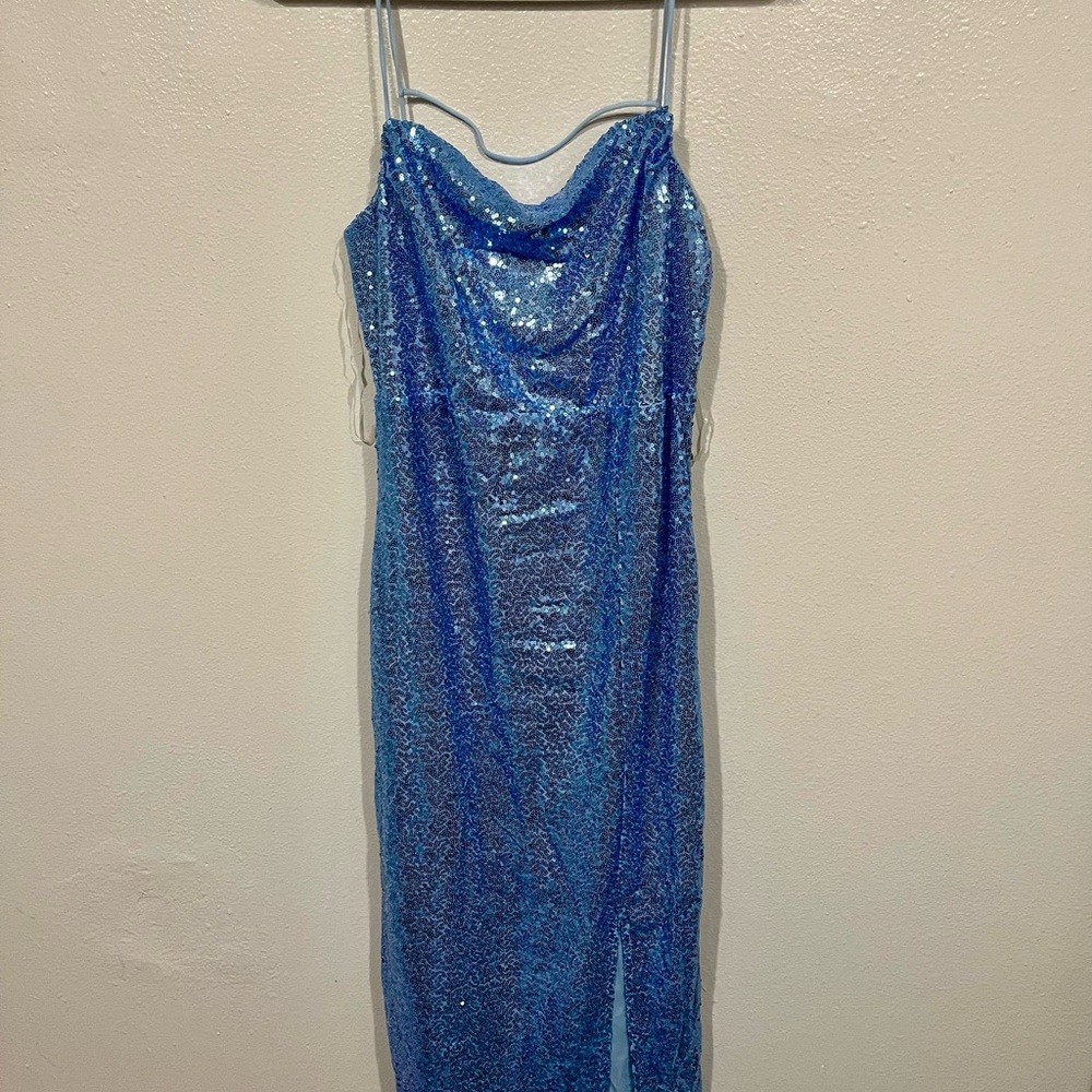 Blue Sequin Dress